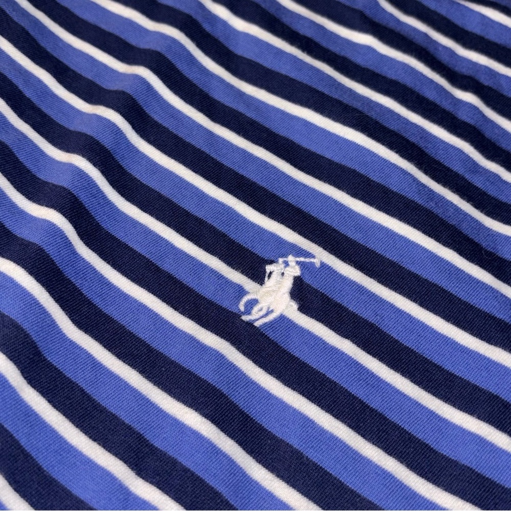 Polo Ralph Lauren Vintage Blue Label Mens Sz.M Pullover T Shirt Y2K Style EUC - Picture 5 of 9